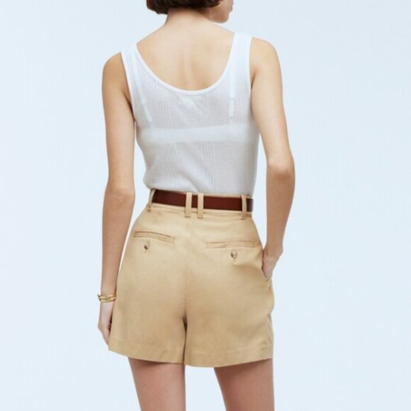 NWT MADEWELL The Harlow Short in Drapey Twill in Desert Dune Size 14 - Picture 3 of 12